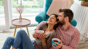 Couple taking tea